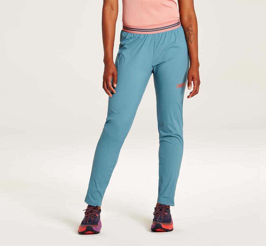 Pantalones Hoka One One Mujer Azules - Wind - GCRW43508